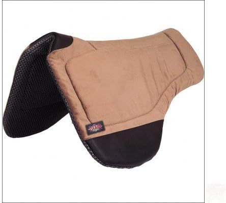 Western Horse Riding SADDLE PAD Dropped Rig Round Microsuede or Herculon Tacky-Tack Lined Pad - 30 in. - Tan Micro 3945
