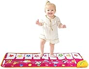 M SANMERSEN Piano Mat, Musical Keyboard Playmat 39.5" Electronic Music Animal Touch Play Blanket Funny Xm