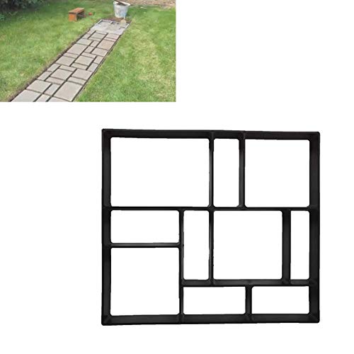 Pavement Mold Garden Walk Pavement Concrete Mould DIY Manually Paving Cement Brick Stone Road Concrete Molds Pathmate Moulds 7 Type 1pc