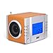 August MB300 Mini Wooden MP3 Stereo System and FM Clock Radio, with Card Reader, USB Port & AUX Jack (3.5mm Audio In), 2 x 3W Powerful Hi-Fi Speakers and Built-in Rechargeable Battery