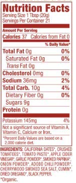 Organic BBQ Sauce by Date Lady | Gluten Free | Paleo Friendly | No Corn Syrup or Cane Sugar | No Added Flavors or MSG