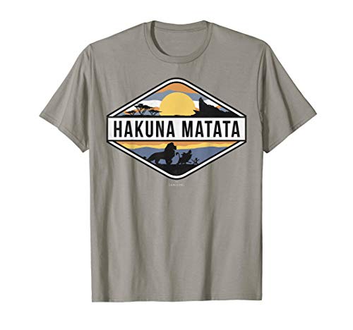 DisneyLion King Hakuna Matata Sunset Graphic T-Shirt T-ShirtOEKO-TEX STANDARD 100