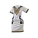 shekiss Women Sexy African Print V-neck Dashiki Bodycon Stretch Club Dress White/green Large