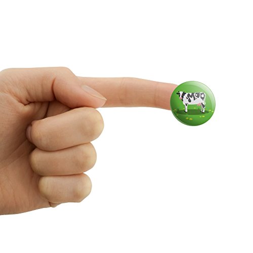 Dairy Cow In Field with Flowers 1.0" Puffy Bubble Dome Scrapbooking Crafting Sticker Set