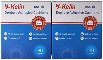 Y-Kelin Denture Adhesive Cushions Upper 30 Pads, 2 pack, white, 30 Count (Pack of 2) - Image 4