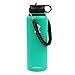 Flaskars Paracord Handle for Hydro Wide Mouth 12oz - 64 oz Sport Water Bottle Flask Strap Carrier (Black Speckled)
