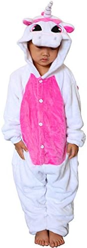 QQonsie Unicorn Kids Onesie Pajamas Children Animal Cosplay Halloween Costumes