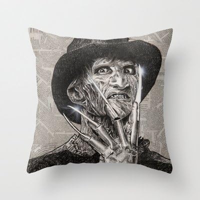 JudyArtOnlineStore Cotton Linen Decorative Throw Pillow Case Cushion Cover Freddy Krueger 18 X 18 inches