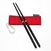Hawk Zing Foldable Rosewood/Ebony Chopsticks with Carry Bag Perfect for Backpacking Camp and Travel Portable Tableware (Ebony, 1 Pair)