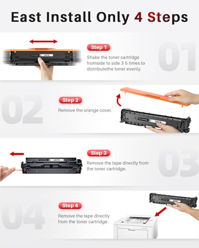 Halloya 207X Toner with Chip Compatible with HP 207A 207X for HP Color LaserJet Pro MFP M283fdw M283fdn M255dw M255 M255nw 283cdw M282nw 207X (2 Black)