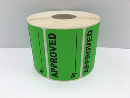 1 Roll 2.5x1.5 Green APPROVED BY Special Handling Shipping Warehouse Inventory Control Pallet Stickers 500 labels per roll