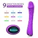G Spot Vibrator with Fexible Shaft 9 Strong Vibration Patterns for Multiple Orgasms, PALOQUETH Waterproof Personal Dildo Vibrator for Clit Stimulation, Soft Silicone Rechargeable
