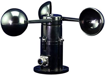 Trissem Anemometer Sensor High Precision Wind Cup Poly Carbon Three Cup Type Measuring Anemometer Transmitter Anemometer for Vehicle Industrial Anemometer (Color : Black)