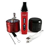 Kronic Krushers RED Best Grinder for Weed Tobacco Marijuana & Herb| Durable Zinc Alloy |4 Parts Hand-Grinder Magnetic Cap with VapePen Dry Herbal Vaporizer |2oz Stash Jar