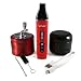 Kronic Krushers RED Best Grinder for Weed Tobacco Marijuana & Herb| Durable Zinc Alloy |4 Parts Hand-Grinder Magnetic Cap with VapePen Dry Herbal Vaporizer |2oz Stash Jar
