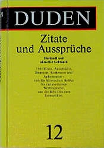Download Duden 12 /Zitate Und Ausspruche PDF