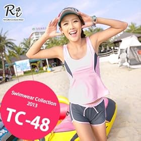 レディース水着 3カラー タンキニ2点セット SwimwearCollection TC-48