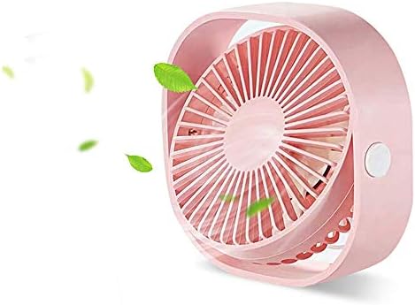 HOLOWELL Small USB Desk Fan - 3 Speed Portable Mini Quiet Personal Fan for Home,Office and Travel (Pink)