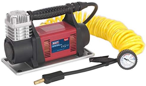 Sealey MAC06 12V Heavy-Duty Mini Air Compressor, Multicoloured
