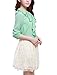 Ladies Three Quaters Sleeve Draped Flounce Detail Top Green L