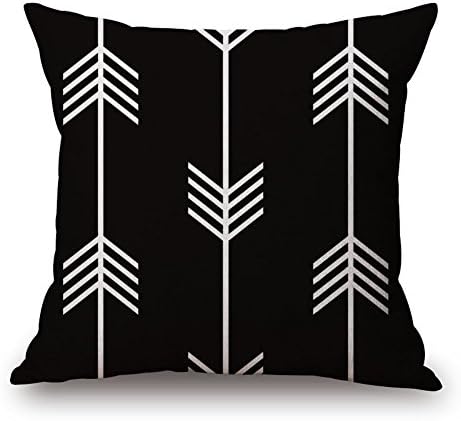 LEEPO Cotton Blend Linen Geometric Patterns Cushion Square Throw Pillow
