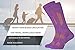 Organic Graduated Compression Socks (1 Pair Purple/Orange, US Women 8-10 // US Men 6.5-8.5)