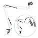 Neewer Desktop Microphone Suspension Boom Scissor Arm Stand with Microphone Clip Holder, Table Mounting Clamp and Pop Filter Windscreen Mask Shield Kit for Studio Broadcasting,Singing,Recording(White)