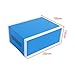 Yaeccc Electronic Enclosures Blue Metal Enclosure Project Case, 9.8