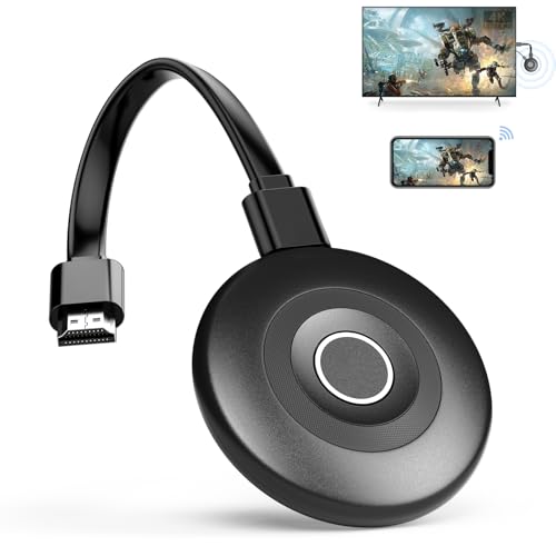4K UHD Wireless HDMI Display Dongle, No APP/Bluetooth, 2.4/5G Miracast Adapte, DLNA, AirPlay, Receiver Screen Mirroring Media Video for i-Phone, Android, Laptop, Window to HDTV, Projector, Monitor