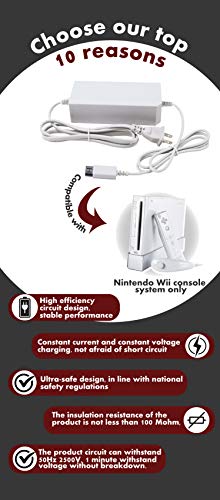 Youdepot AC Wall Power Supply Cable Cord for Nintendo Wii (Not for Nintendo Wii U)