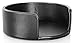 COMFORTENA Leather Holder for Regal Drink Coasters Set | Decorative Organizer for the 4-Piece Silicone Coaster with Gold or Silver Metal Ring, Absorbent Felt Pads | Drinks Accessories in Elegant Black