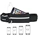 TAGVO Running Waist Pack with Adjustable Elastic Strap Suitable for All Women Men Anti-Bouncing Sweat Proof Fanny Pack, Fitness Sport Belt with Reflective Patch for Carrying Keys, Cards, Phones