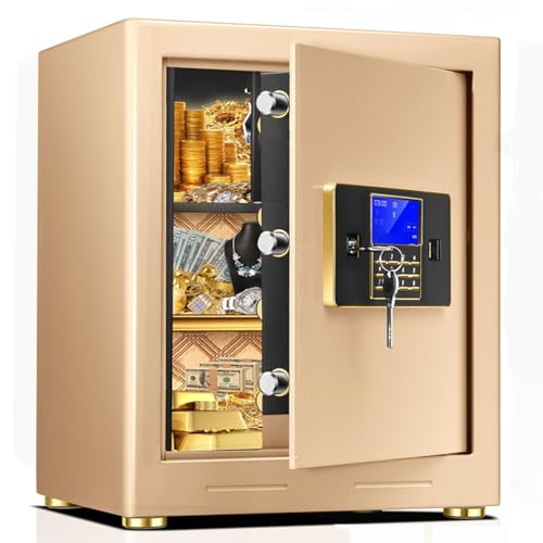 2.7 Cubic ft Steel Home Security Safe, Extra Large Heavy Duty Home Safe with Programmable Electronic Keypad Lock & Key, Digital Security Safe Box for Secure Documents, Jewelry, Valuables Money