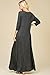 Annabelle Women's 3/4 Sleeve Casual Loose Fit Maxi Dresses with Side Pockets X-Large Mid Grey D5212X