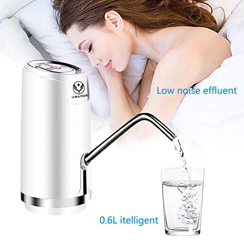 VISATOR 5 Gallon Water Bottle Dispenser - Portable Compact Drinking Water Pump with 600ml quantitative effluent Switch fits for 1 to 5 Gallon Jugs (Mandala)