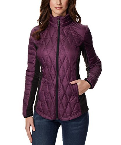 32 DEGREES Ladies' Mixed Media Down Jacket (Purple, X-Small)