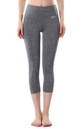 Mirity Women's Tight Yoga Pants Spandex Workout Gym Activewear Capris Yogapants Color Grey Size XS