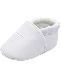 ESTAMICO Baby Boys Girls Premium Soft Sole Cross Baptism Toddler Shoes 6-12 Months