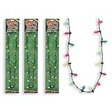 Glowmaker Light Up LED Christmas Holiday Mini Bulb Necklace (Pack of 12)
