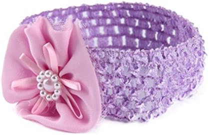 Bilila Girls Boys Baby Headbands Flower Hair Accessories Infant Hair Band (Purple)
