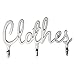 Comfify Shabby Chic Style Clothes Coat Rack Hooks Polished Metal Contemporary Wall Mount Clothing Hooks - 4 Wall Hooks, Cute Women Decorative Clothing Rack - Screws Included