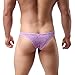 Binmer(TM)Men Underwear Lace T-back Low Waist Triangle Briefs Breathable Underpants (M, Purple)