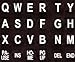 Large Print English Non-Transparent Keyboard Stickers Labels Overlays (Lexan® Polycarbonate, 3M® Adhesive) for The Visually Impaired (Non Transparent - Black with White Letters)