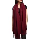 Womens Lambswool Shawl, Winter Warm Wool Wrap Scarf Stole Large Size 78"x 28" (5 Colors)