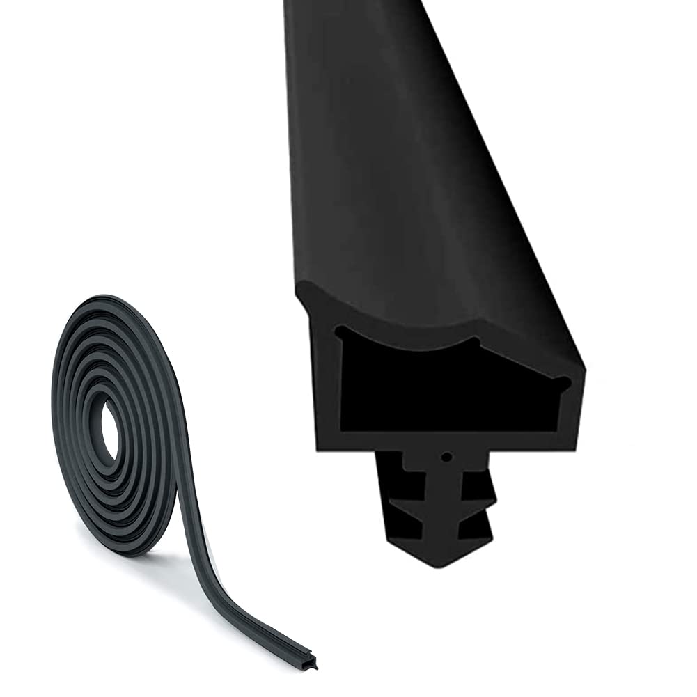 EUBSWA Premium PVC Door Weather Seal for Room Doors Against Draughts - Black - EUB-MFKT-10M-BK - 1 Count