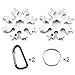 Snowflake Multi-Tool Stainless Steel Snowflake Keychain Tool 18-in-1 Incredible Tool Snowflake Screwdriver Tactical Tool for Outdoor Camping