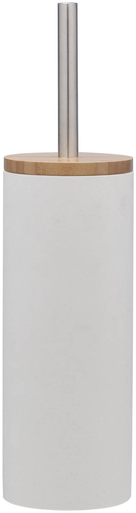 Sealskin Grace Toilet Brush and Holder, Polyresin, White, 10 x 39 x 10 cm