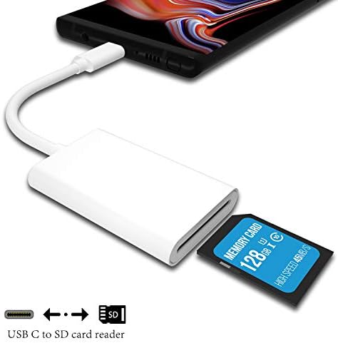 USB C SD Card Reader, UNOOE SD Card Reader Adapter High Speed for i Pad Pro, Mac Book Pro, Mac Book Air, USB C Tablet Support SDXC SDHC SD MMC