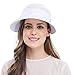 Wide Large Brim Sun Hat Summer UV Protection Thin Hat 2 in 1 Beach Sun Hat,White,One Size