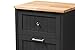 Baxton Studio Monica Kitchen Cabinet, Dark Grey/Oak Brown
